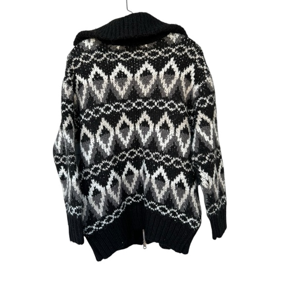 Varley Brooke Fairisle Knit Jacket Full Zip - Black Mountain - Size XS - Picture 4 of 10
